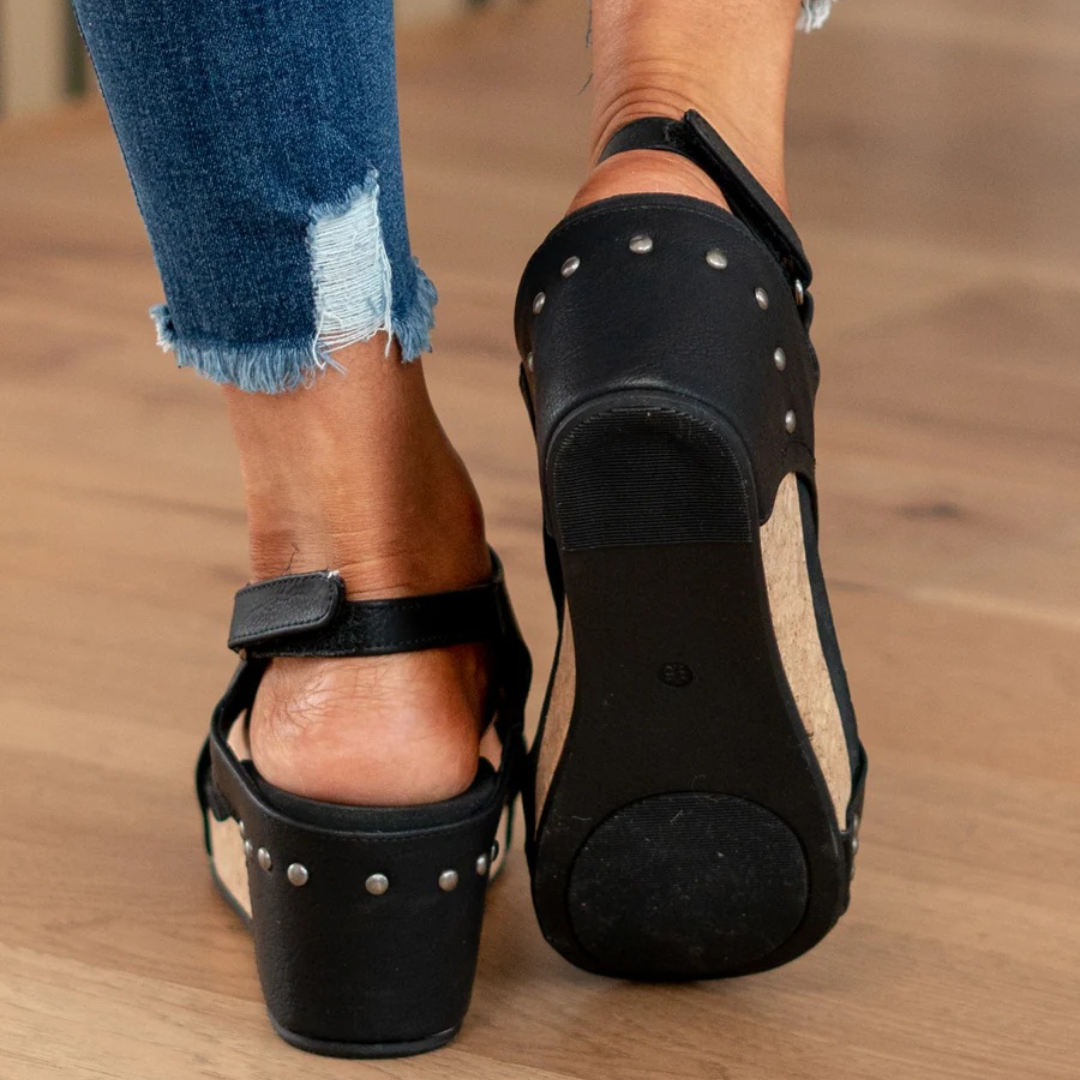 Yasmin | Open Toe Stylish Platform Wedge-Heel Sandals