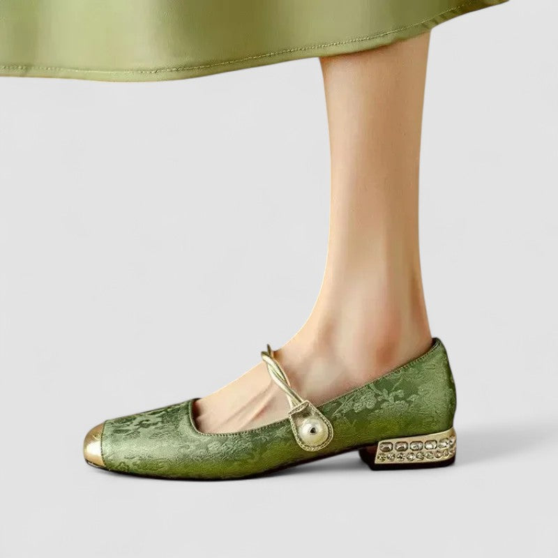Fern | Pearl Chain-Strap Cushioned Comfort Mary Jane Shoes