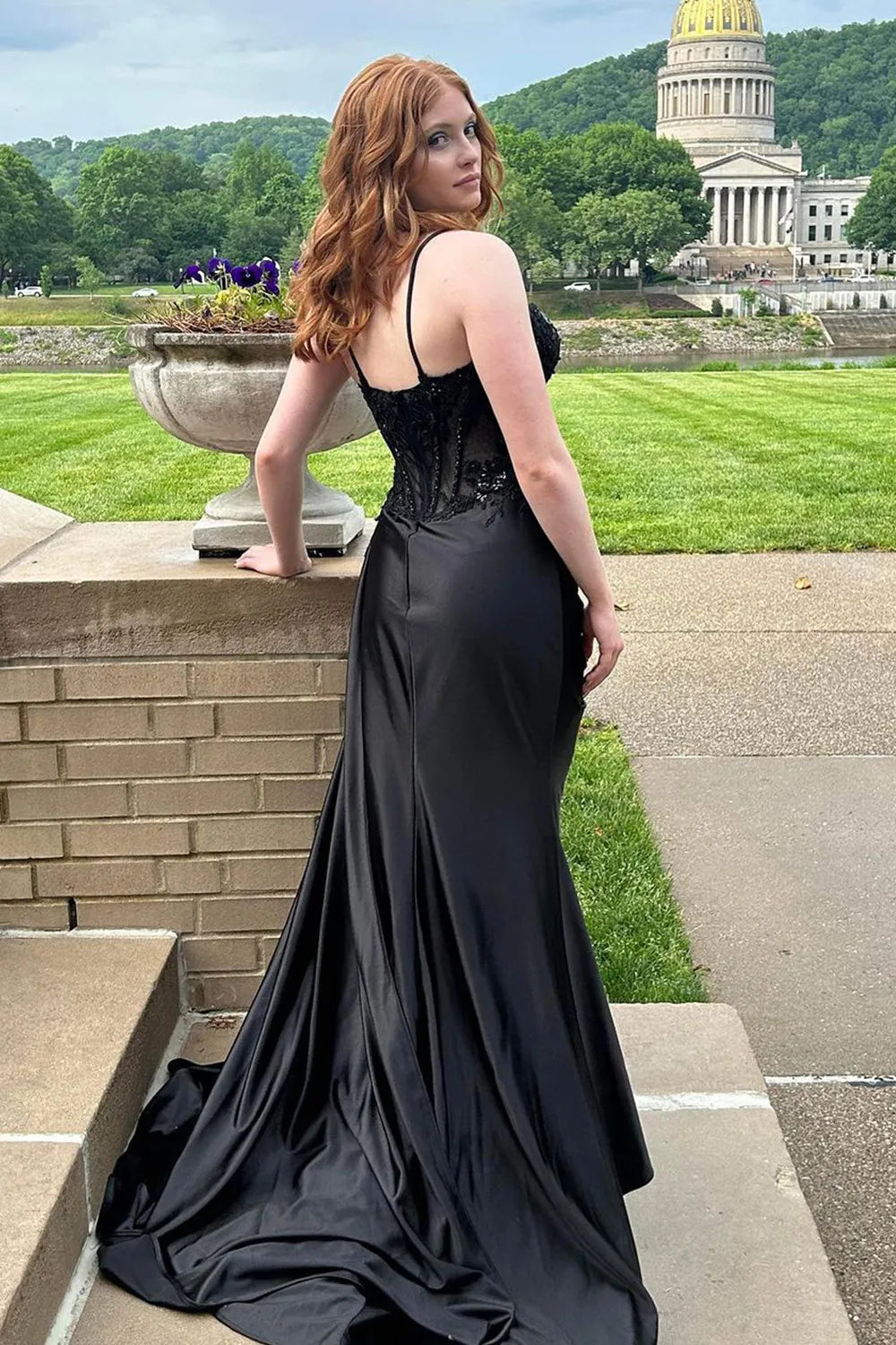 Dorothy | Sequin Lace Corset Spaghetti Strap Bridesmaid Dress