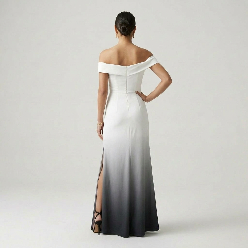 Londyn | Ombre Off-Shoulder Wedding-Guest Dress