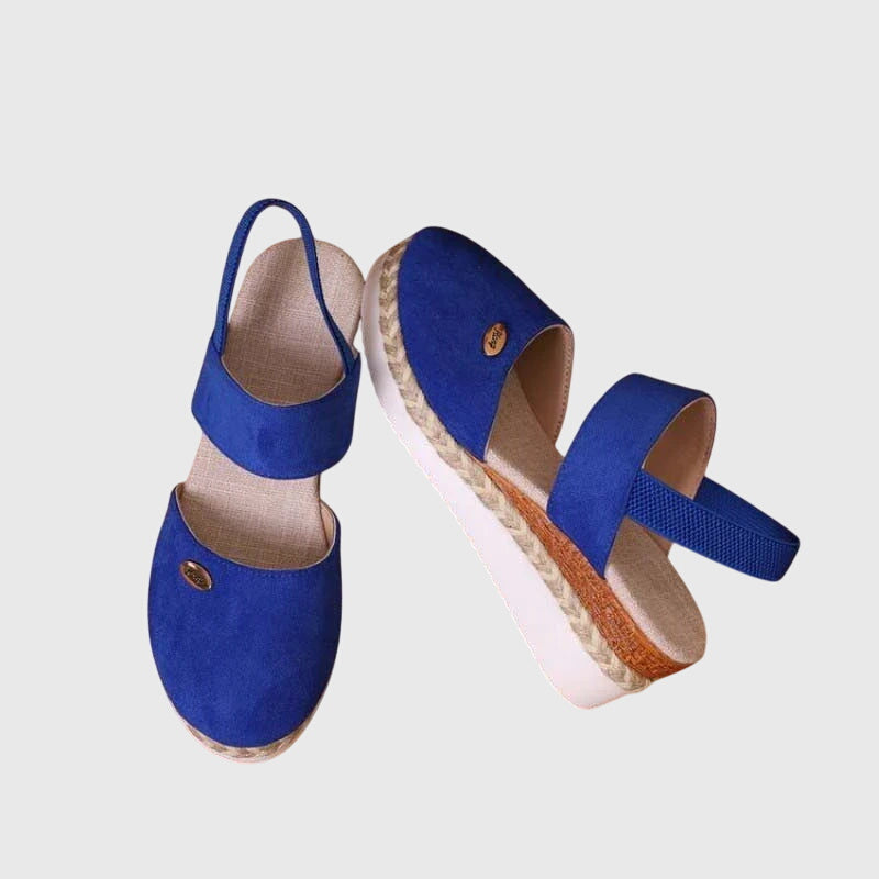 Debbie | Closed Toe Wedge-Heel Comfort Platform Sandals