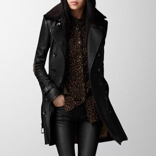 Olivia | Women's Elegant Leather Coat