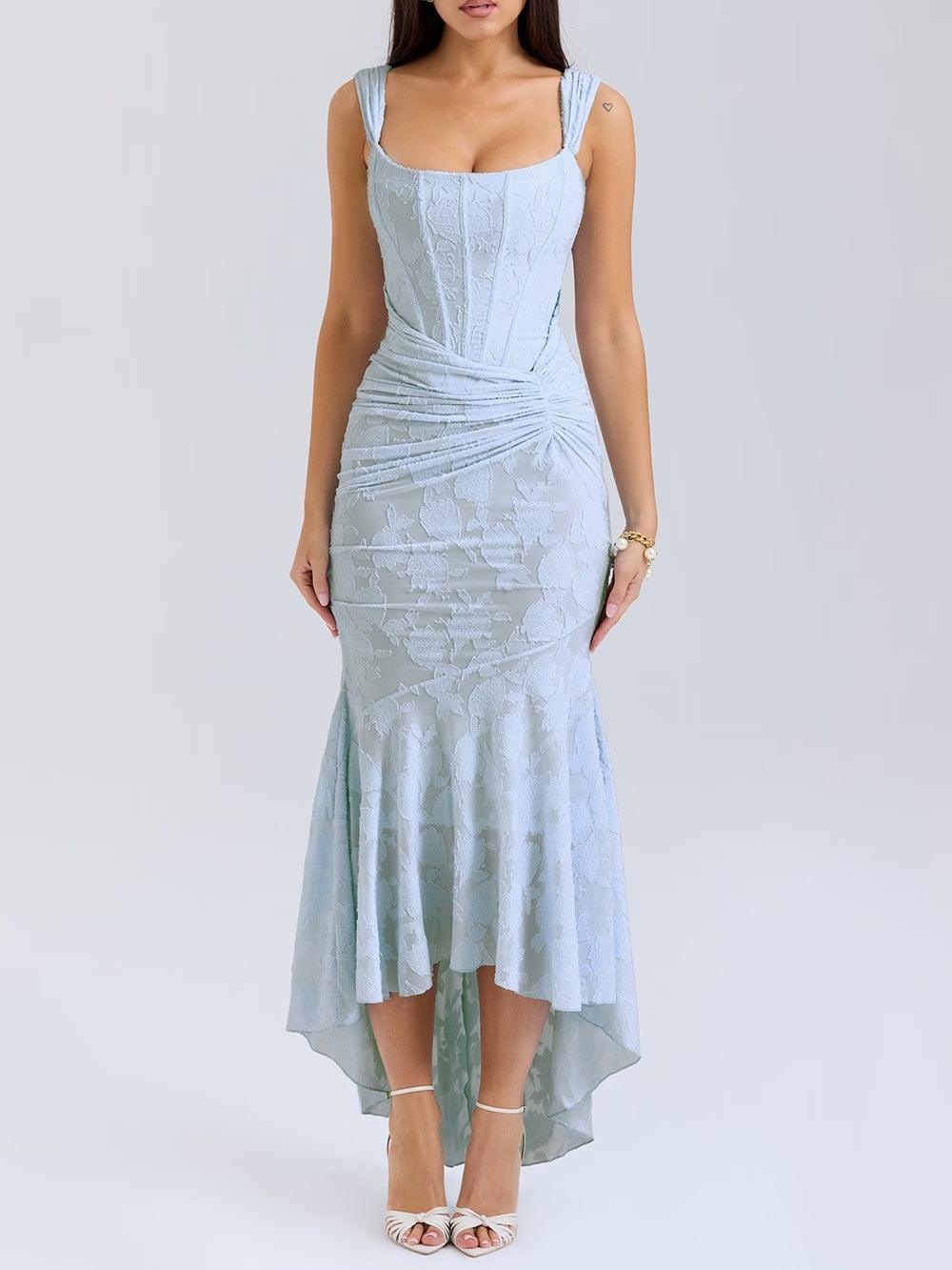 Jasmine | Off Shoulder Lace Boned Corset Wedding Guest Dress