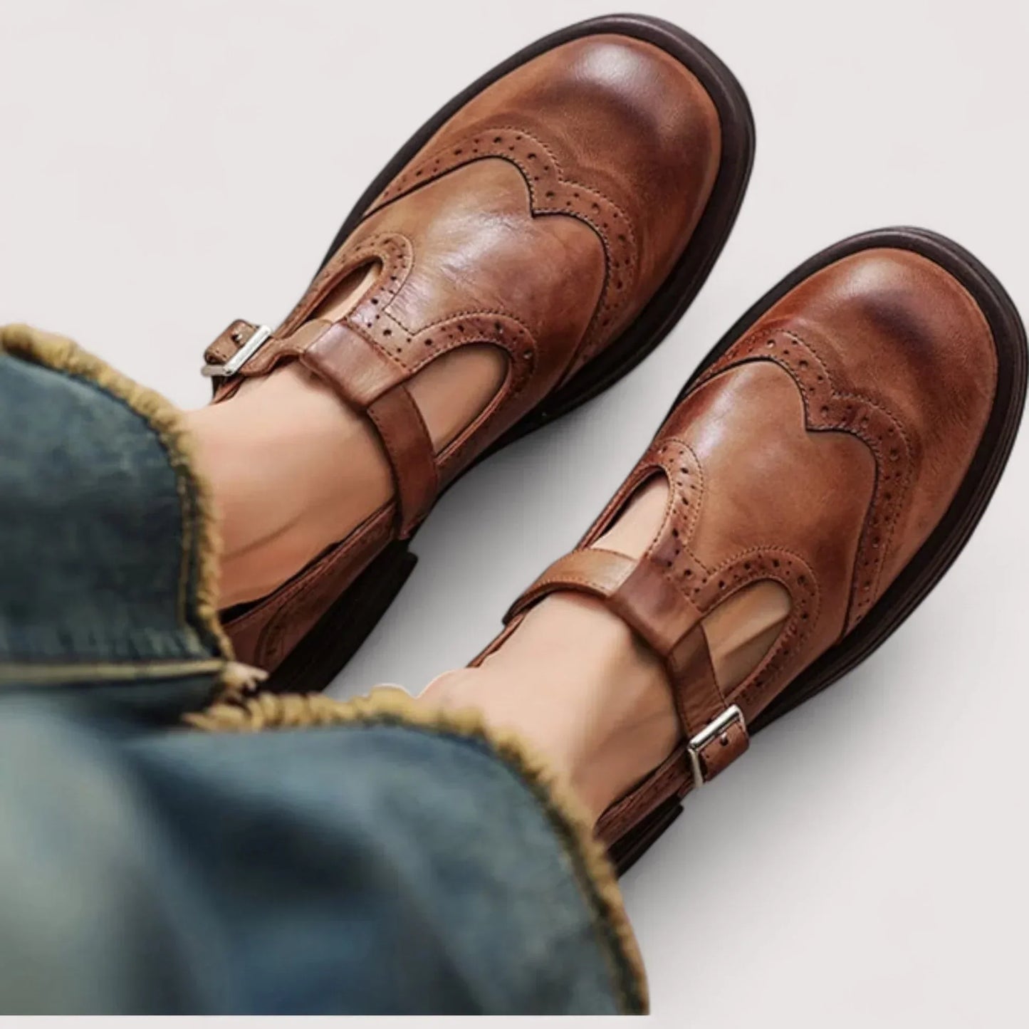 Tara | Cushioned Comfort T-Strap Mary Jane Shoes