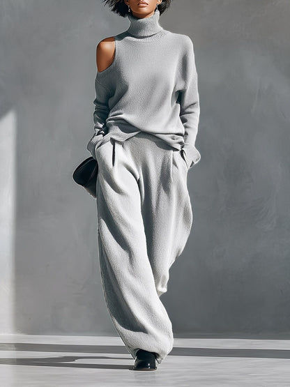 Simone | Women's One Shoulder Cut-Out Knit Set