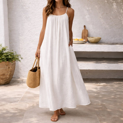 Rosalyn | Open-Back Spaghetti Strap Sundress