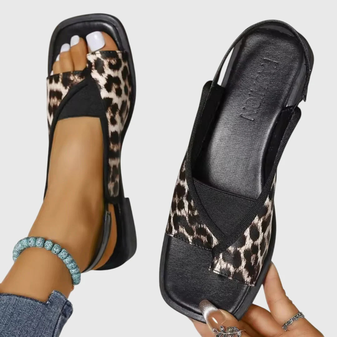 Rhonda | Square-Toe Colorblock Comfort Sandals