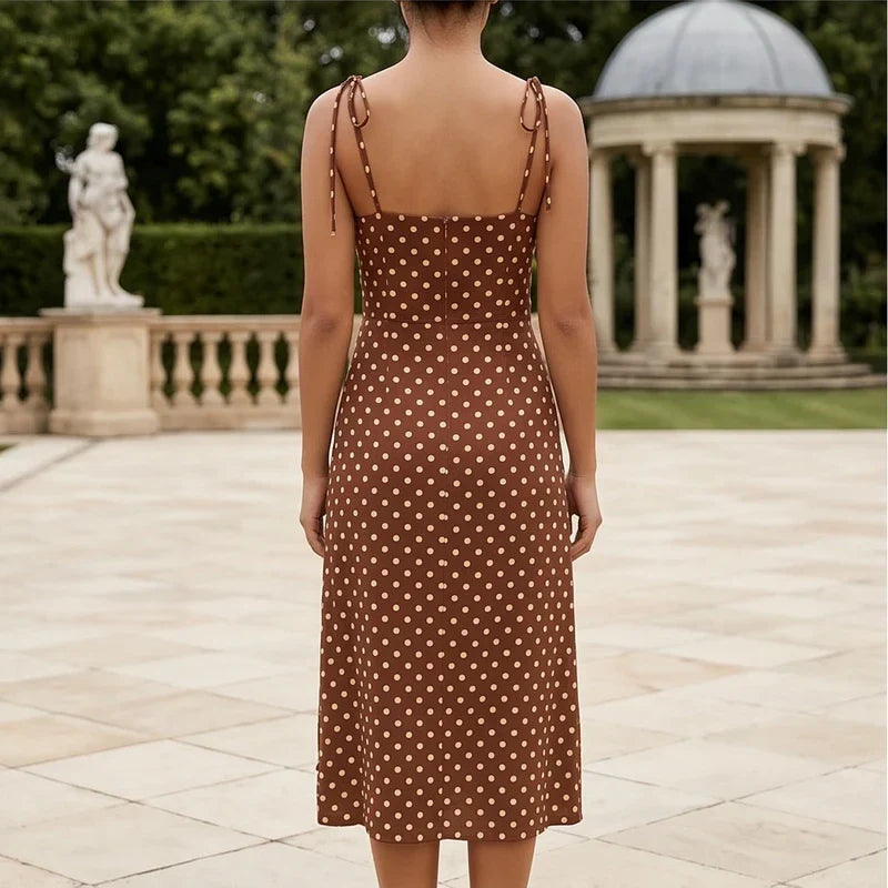 Cortez | Retro Polka Dot Midi Summer Dress