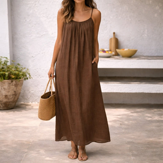 Rosalyn | Open-Back Spaghetti Strap Sundress