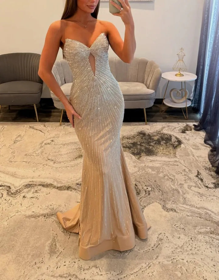 Gigi | Crystal Beaded Sweetheart Fitted Mermaid Bridesmaid Dress