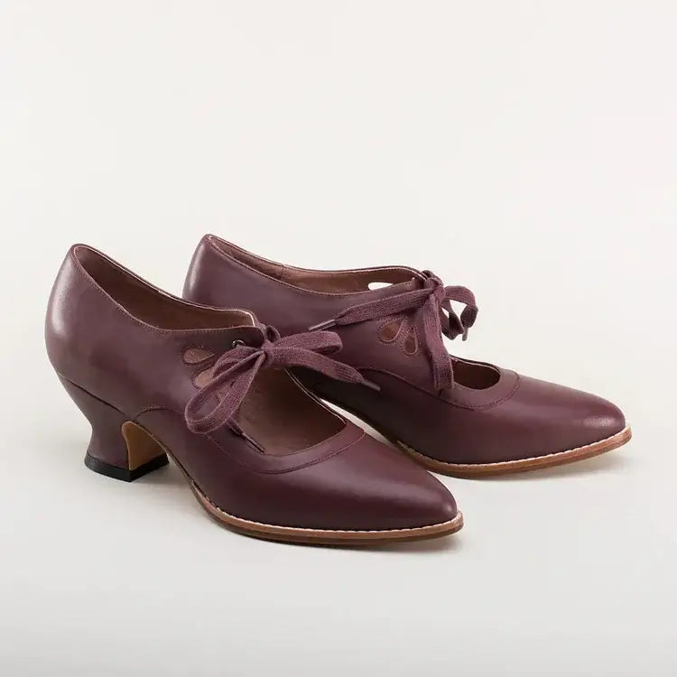 Morgan | Lace-Up Retro-Style Vintage Mary Jane Heels