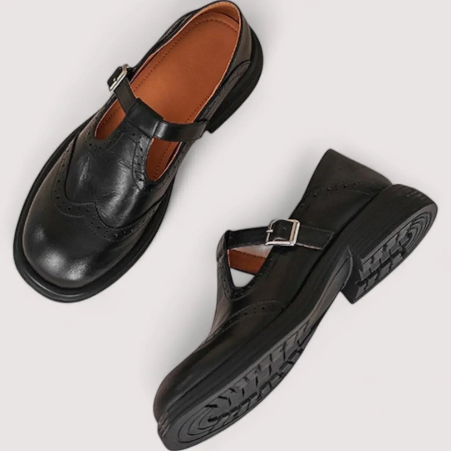 Tara | Cushioned Comfort T-Strap Mary Jane Shoes