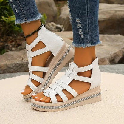 Leah | Rhinestone Comfort Chunky Platform Sandals