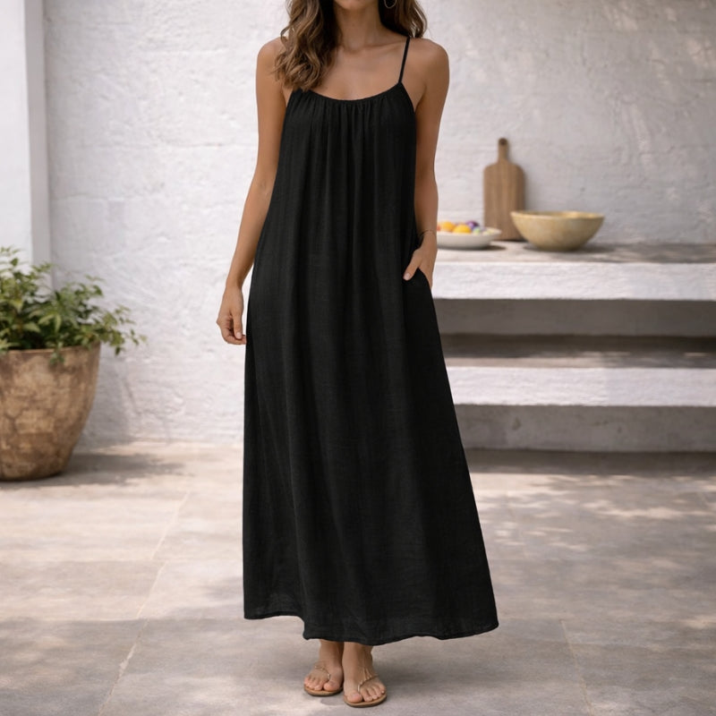 Rosalyn | Open-Back Spaghetti Strap Sundress
