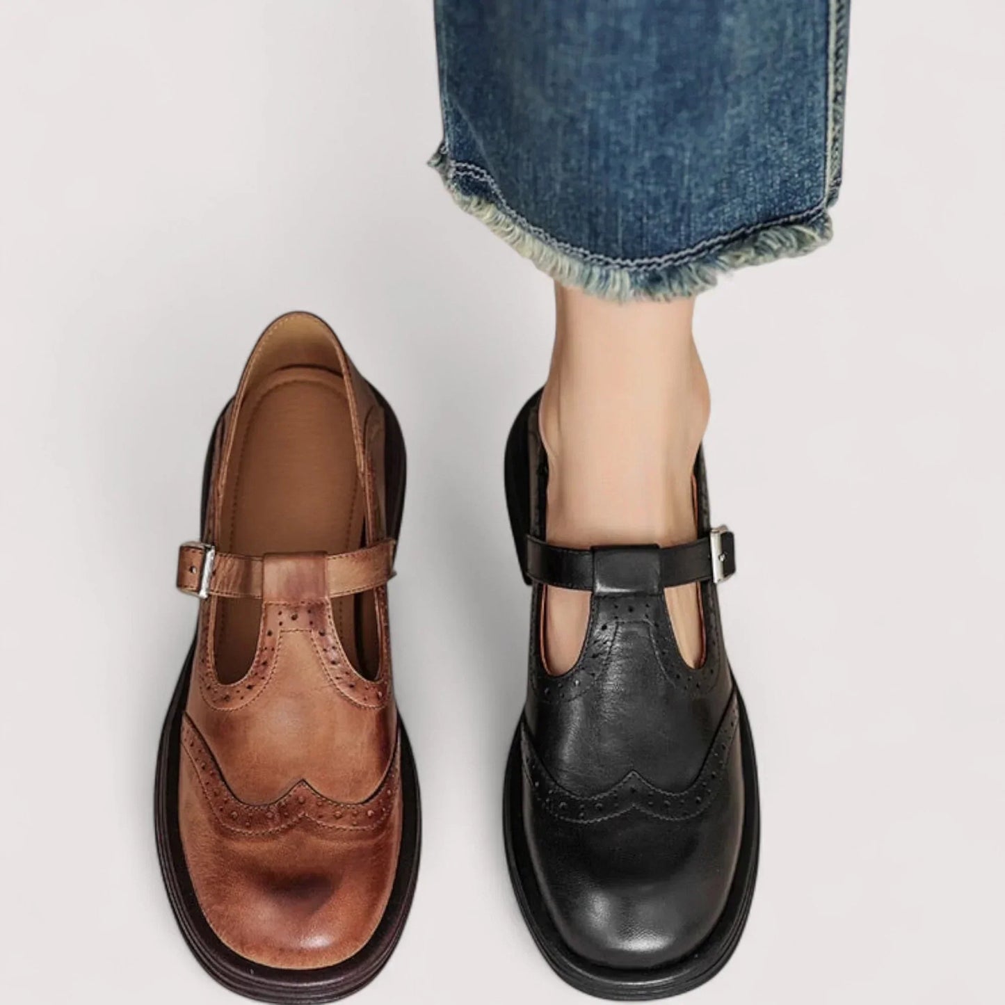 Tara | Cushioned Comfort T-Strap Mary Jane Shoes