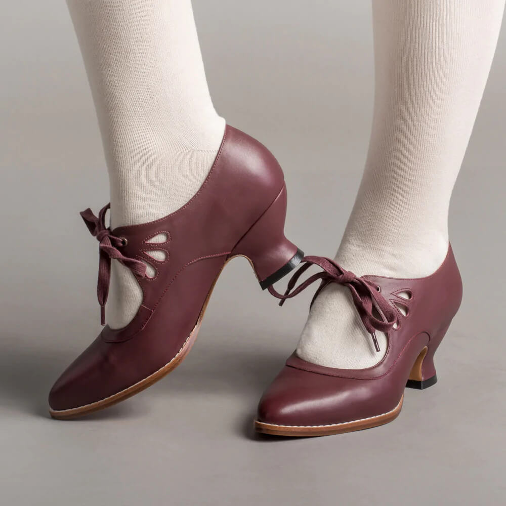Morgan | Lace-Up Retro-Style Vintage Mary Jane Heels