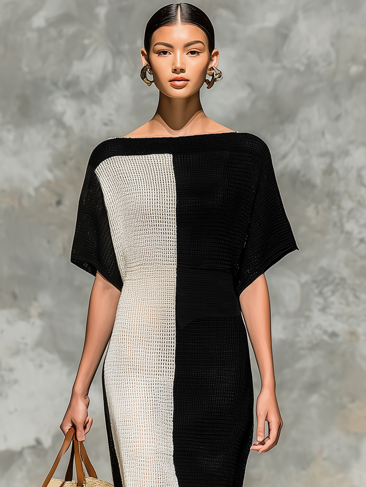 Marnie | Women's Knit Maxi Dress with Boat Neck