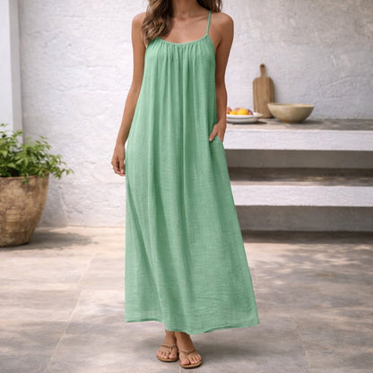 Rosalyn | Open-Back Spaghetti Strap Sundress