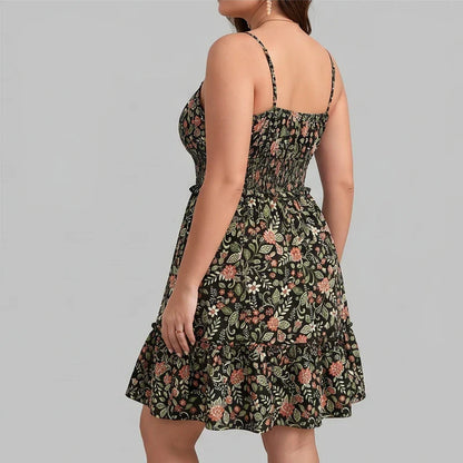 Darcy | Plus Size Floral Smocked Waist Summer Dress