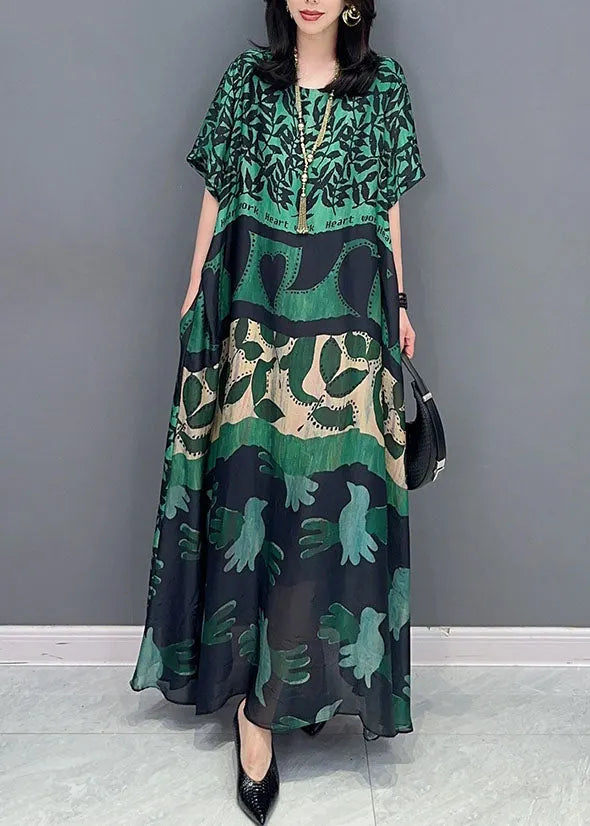 Autumn | Graphic Print Bohemian Oversized Maxikjole