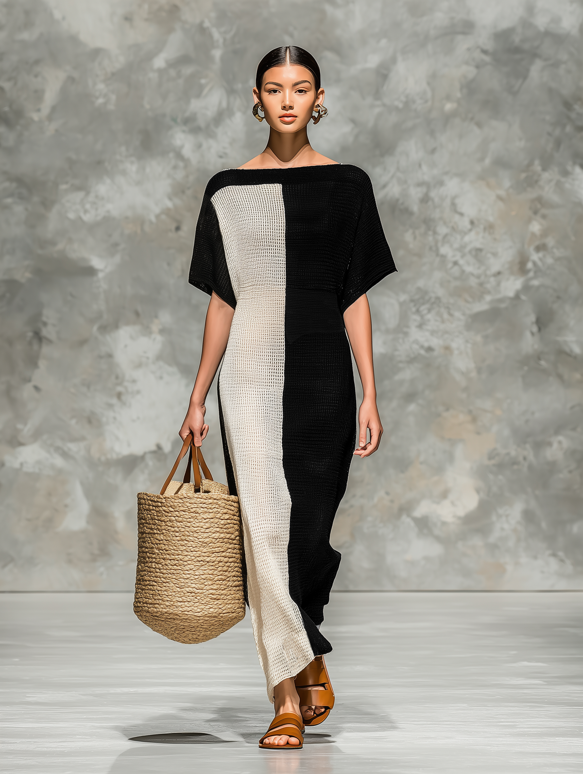 Marnie | Women's Knit Maxi Dress with Boat Neck