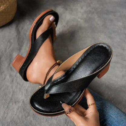 Holly | Comfortable Chunky Platform Block Heeled Sandals