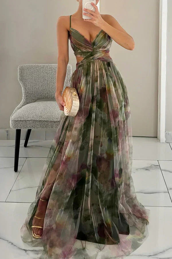 Bianca | Elegant Floral Bohemian Wedding Guest Maxi Dress