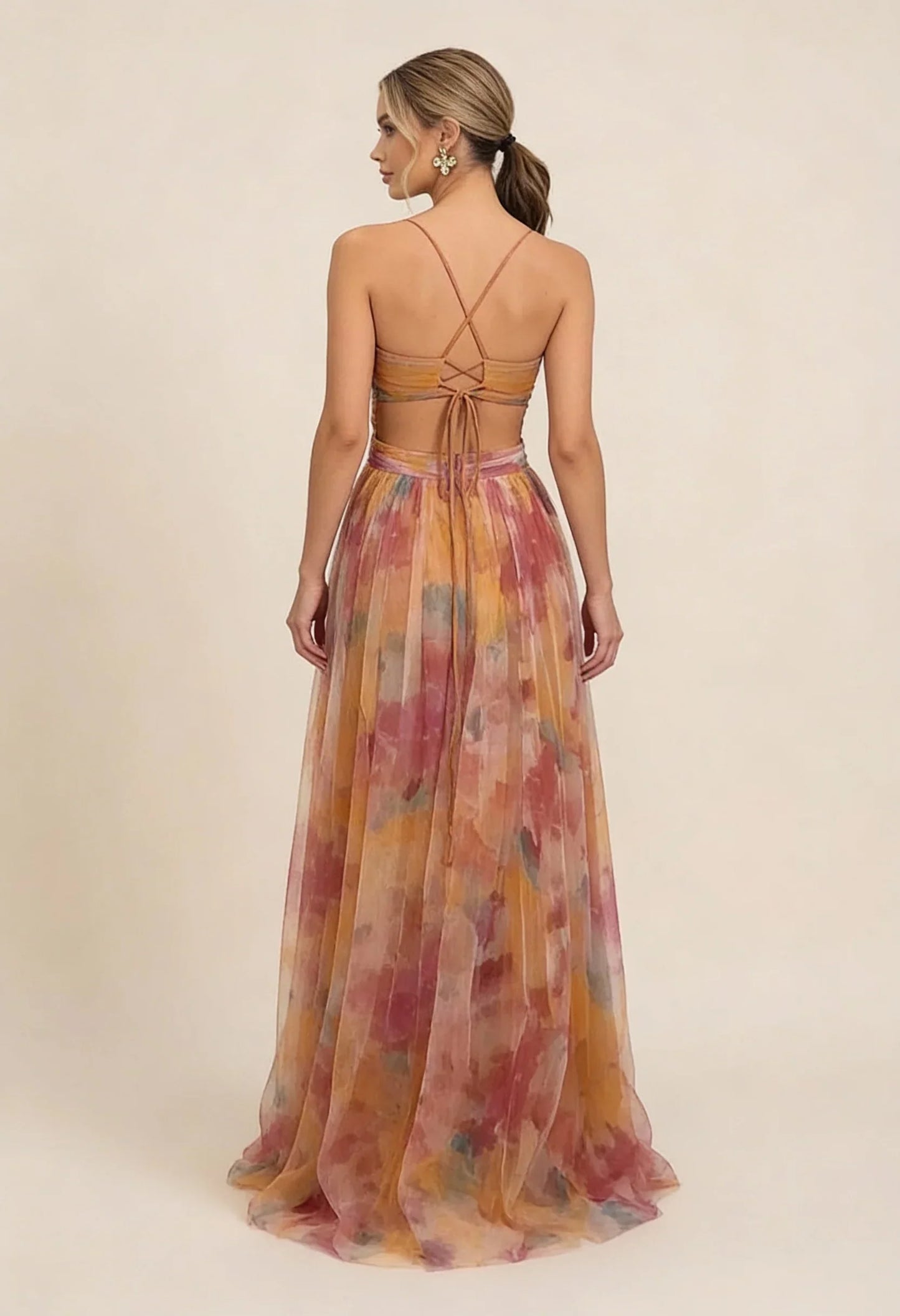 Bianca | Elegant Floral Bohemian Wedding Guest Maxi Dress