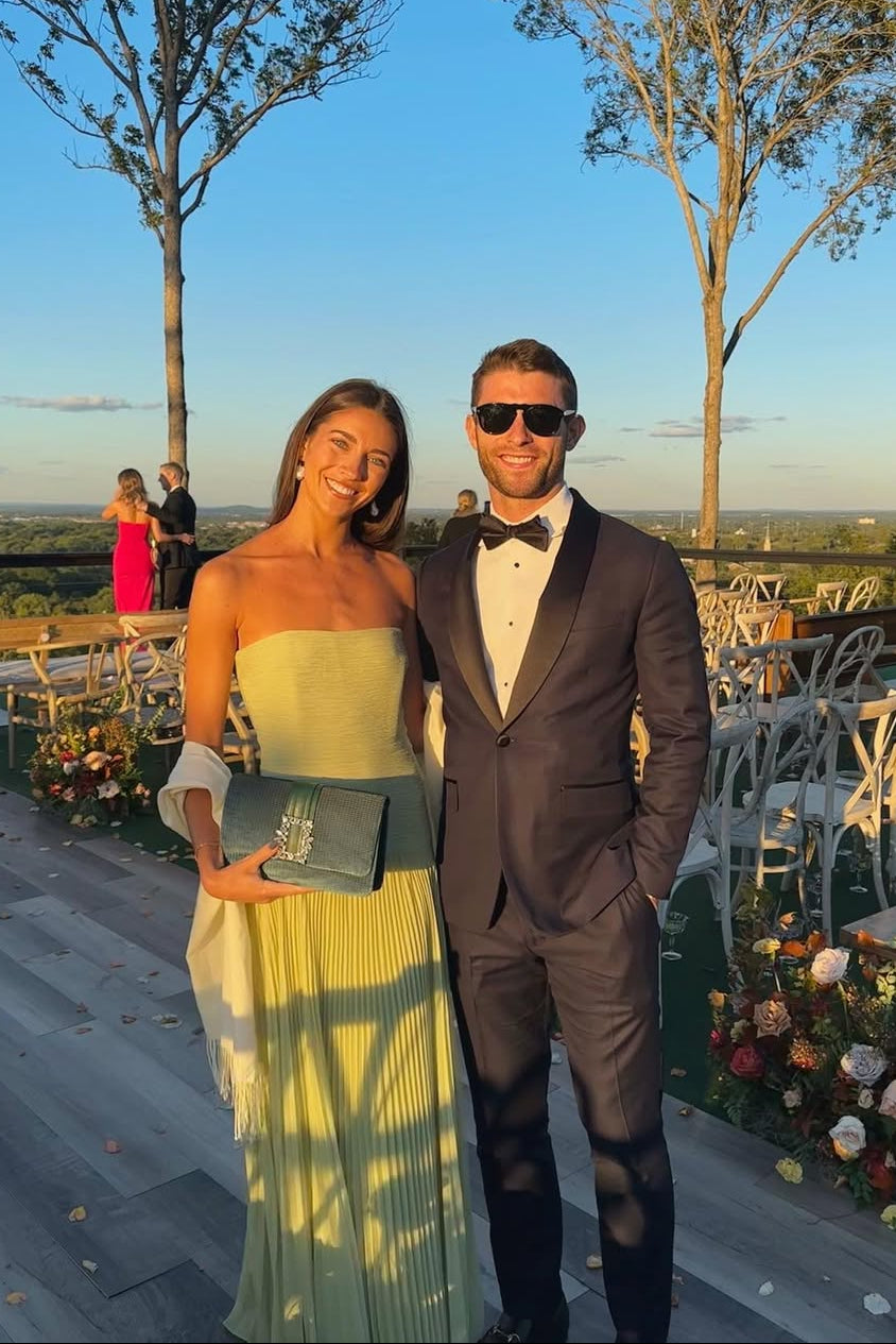 Ingrid | Bandeau Strapless Drop Waist Wedding Guest Maxi Dress