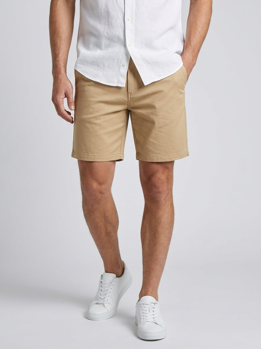 Jude | Klassiske Bomulds Chinos Shorts Med Opsmøg