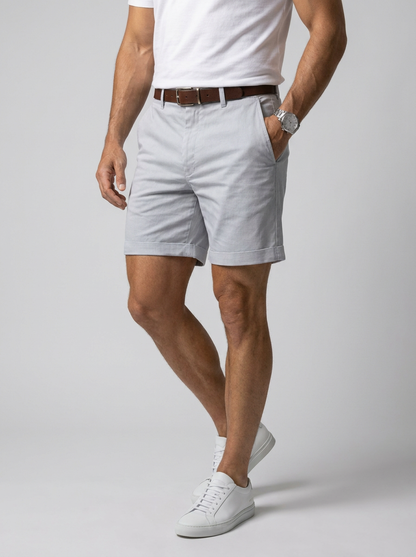 Jude | Klassiske Bomulds Chinos Shorts Med Opsmøg