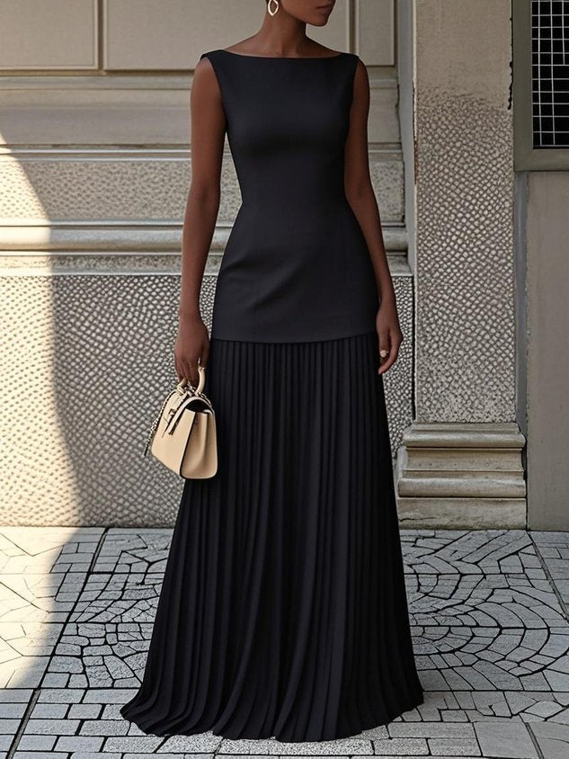 Avery | Bateau Neck Summer Brudegæst Kjole