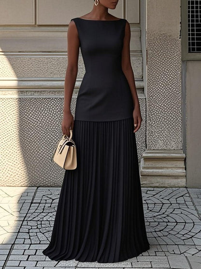 Avery | Bateau Neck Summer Brudegæst Kjole