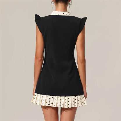 Felina | Polka Dot Flutter Sleeve A-Line Summer Dress