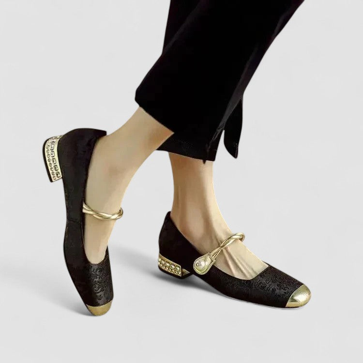 Fern | Pearl Chain-Strap Cushioned Comfort Mary Jane Shoes