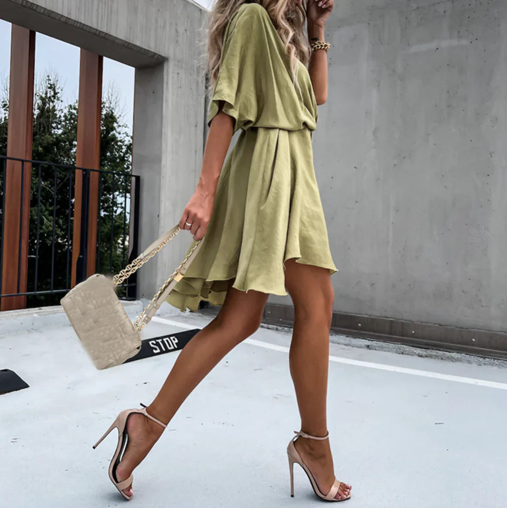 Rose | Fitted V-Neck Sleeveless Mini Dress