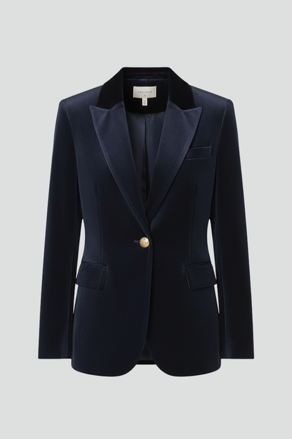 En Enkeltradet Skræddersyet Blazer med Revers