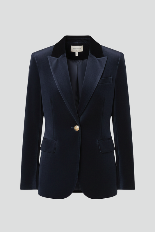 En Enkeltradet Skræddersyet Blazer med Revers