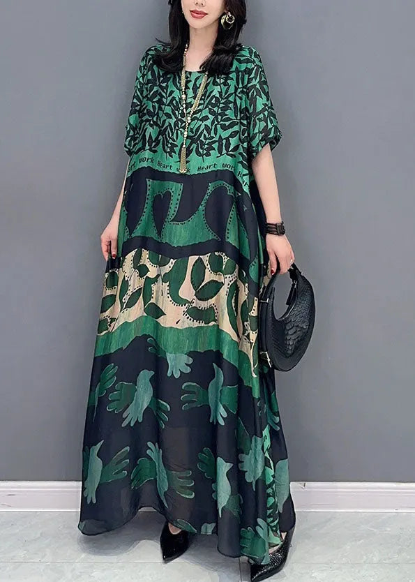 Autumn | Graphic Print Bohemian Oversized Maxikjole