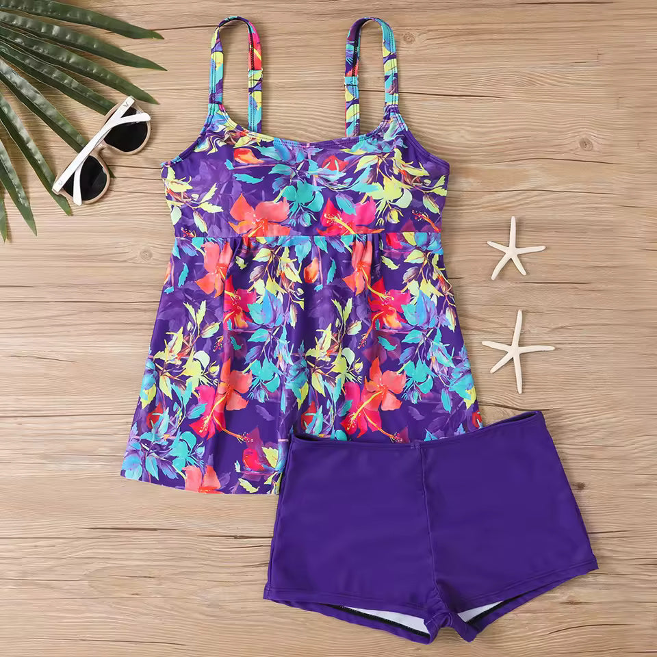Abi | Chic Mavekontrol Tankini Todelt Badedragt til Kvinder