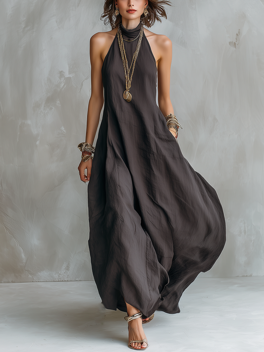 Ash | Off Shoulder Løs Boho Ferie Maxikjole til Kvinder