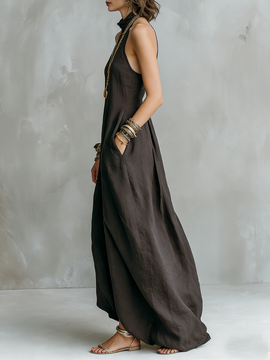 Ash | Off Shoulder Løs Boho Ferie Maxikjole til Kvinder