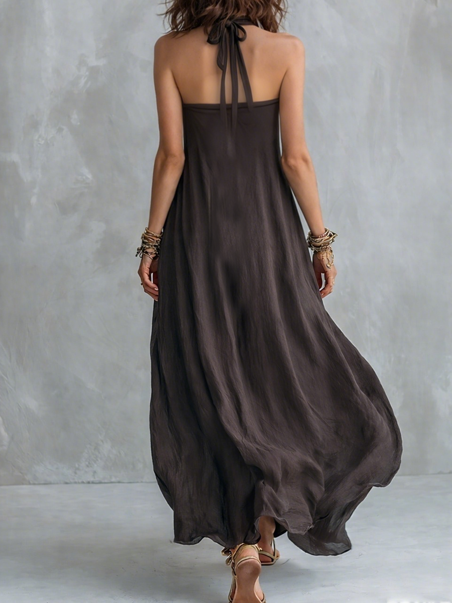 Ash | Off Shoulder Løs Boho Ferie Maxikjole til Kvinder