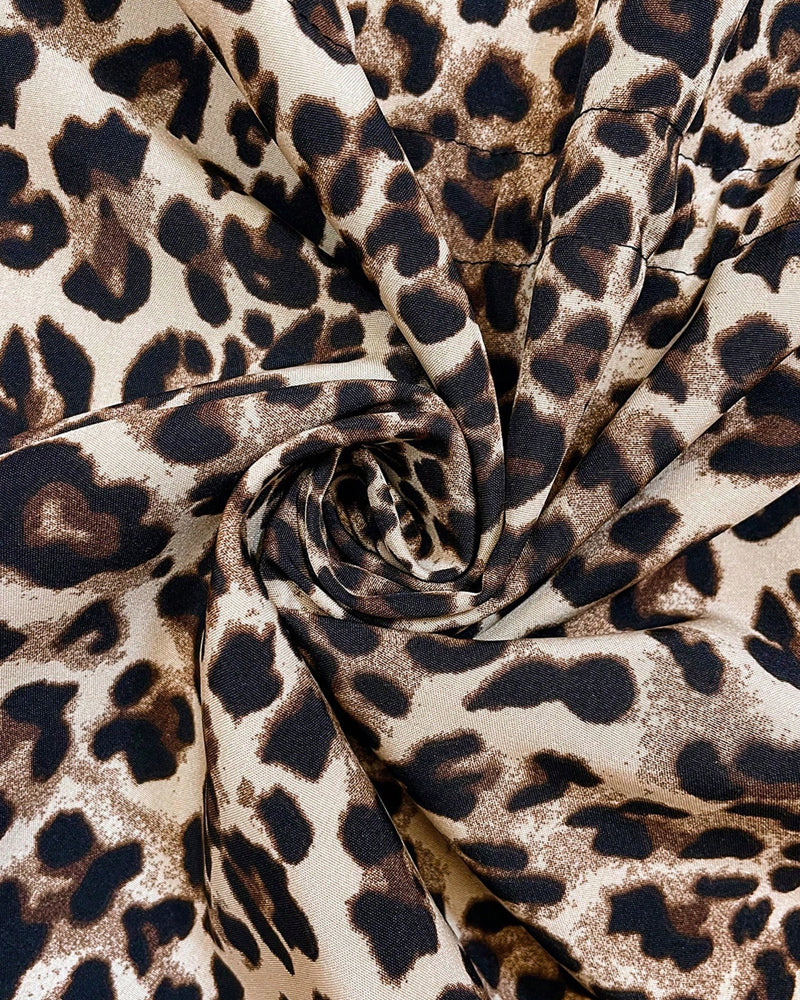 Dame Vendbar Leopardprint Frakke med Hætte