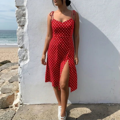 Cortez | Retro Polka Dot Midi Summer Dress
