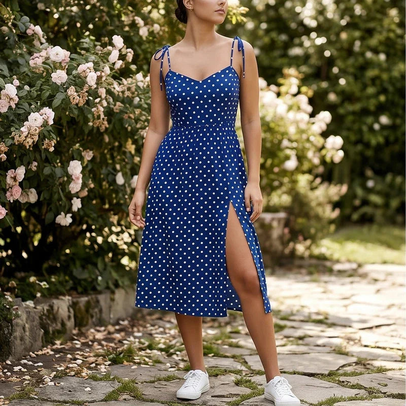 Cortez | Retro Polka Dot Midi Summer Dress