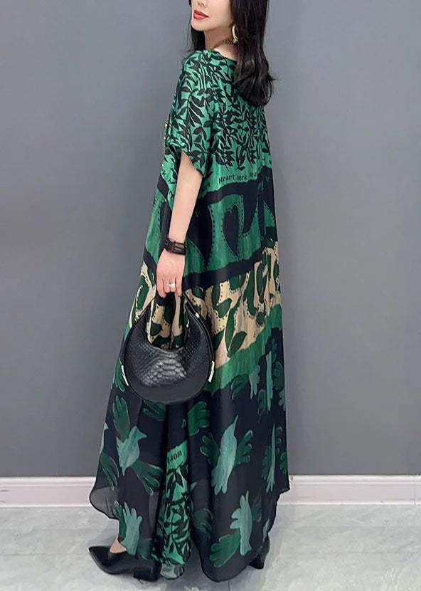 Autumn | Graphic Print Bohemian Oversized Maxikjole