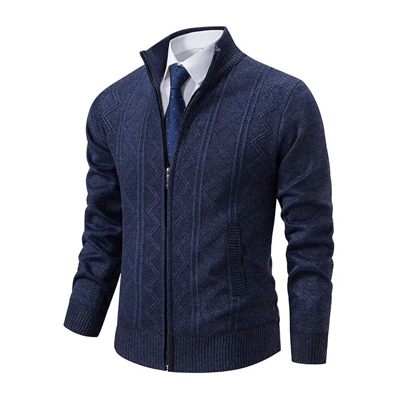 En Herre Cardigan med Lynlås