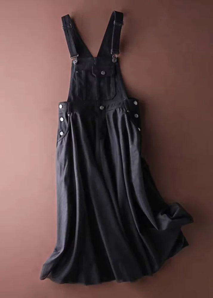 Aniya | Layered Tulle Denim Pinafore Midikjole