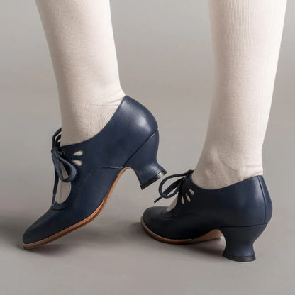 Morgan | Lace-Up Retro-Style Vintage Mary Jane Heels